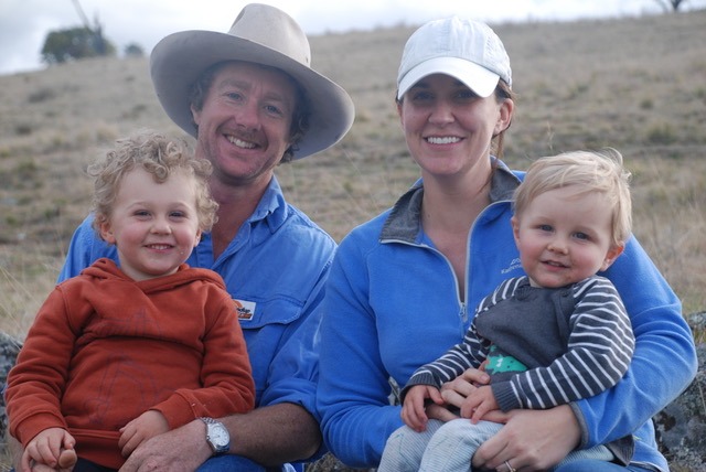 Life on the land - Dr Alison Jones and Charlie Norton with their sons Jack and Ned.