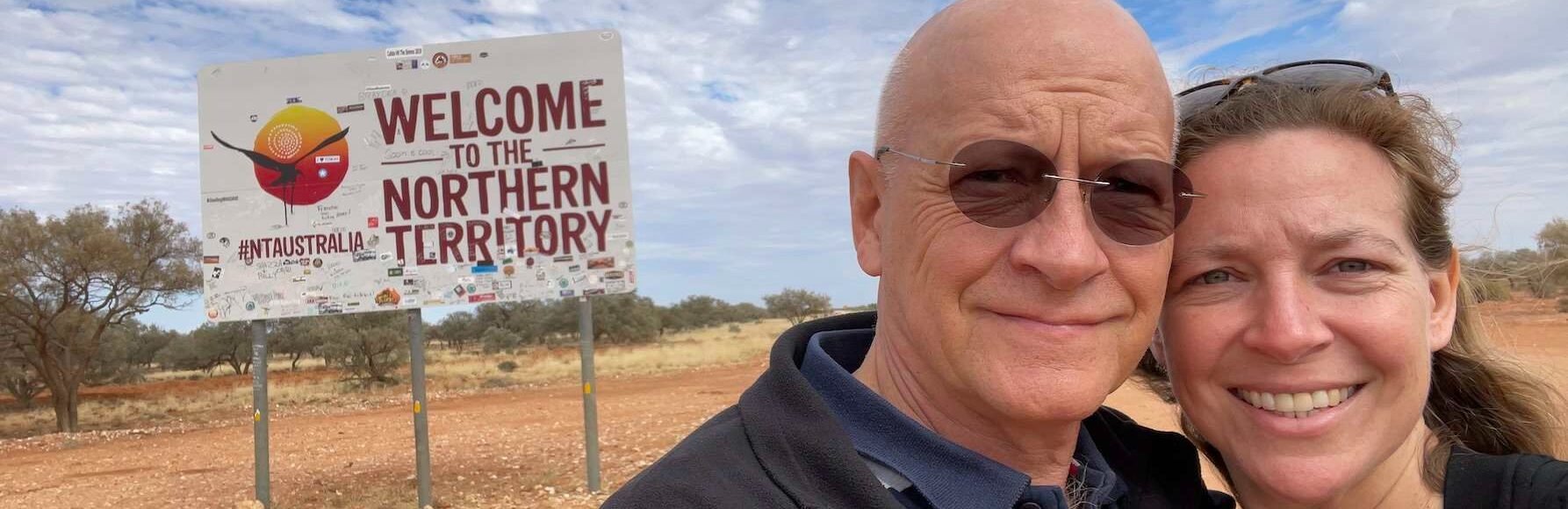 Outback adventurers - Dr Ronda Gurney with her husband Clive.