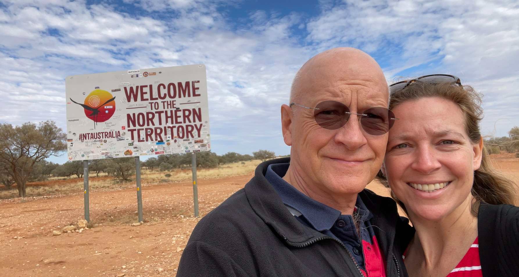 Outback adventurers - Dr Ronda Gurney with her husband Clive.